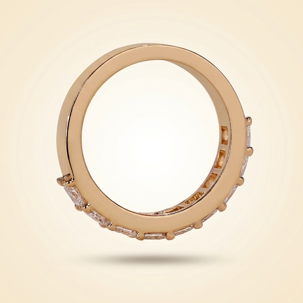 princess cut diamond half eternity band