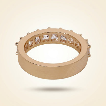 Princess Cut Diamond Half Eternity Band