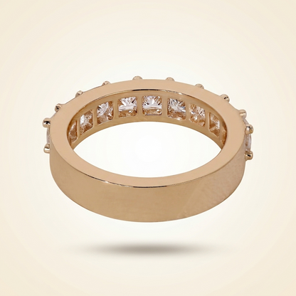 Princess Cut Diamond Half Eternity Band