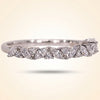 Alternating Marquise and Round Half Eternity Diamond Band