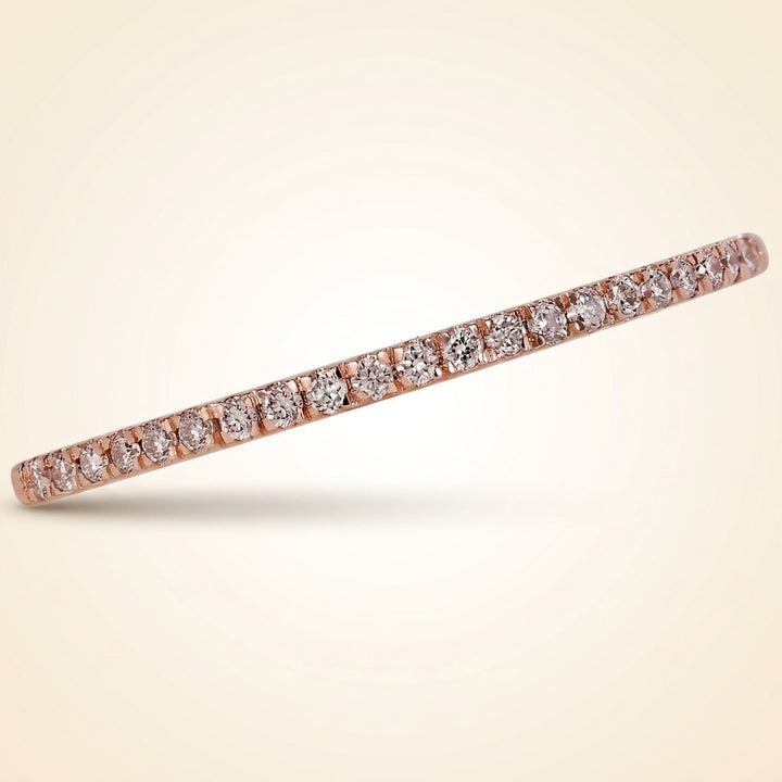 Half-Eternity Micro-Pavé Round Diamond Wedding Band