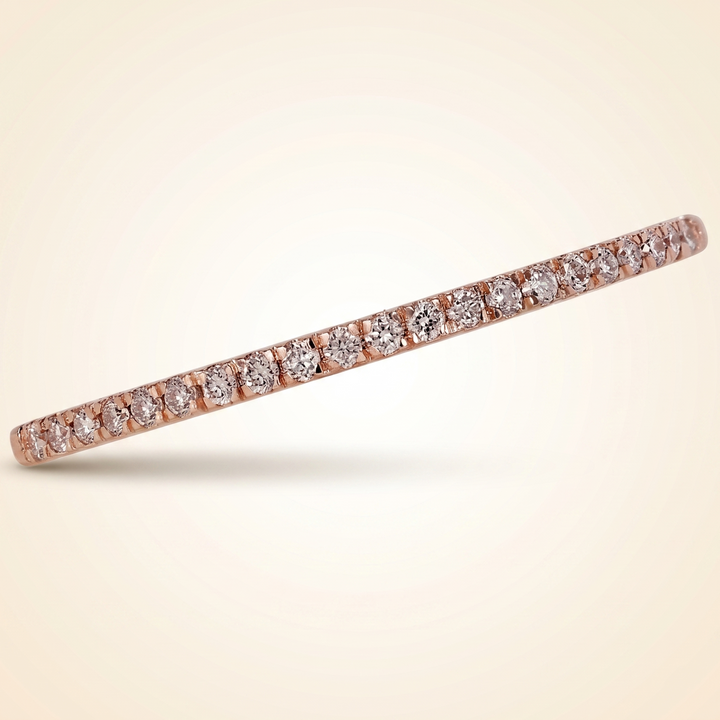 Half-Eternity Micro-Pavé Round Diamond Wedding Band