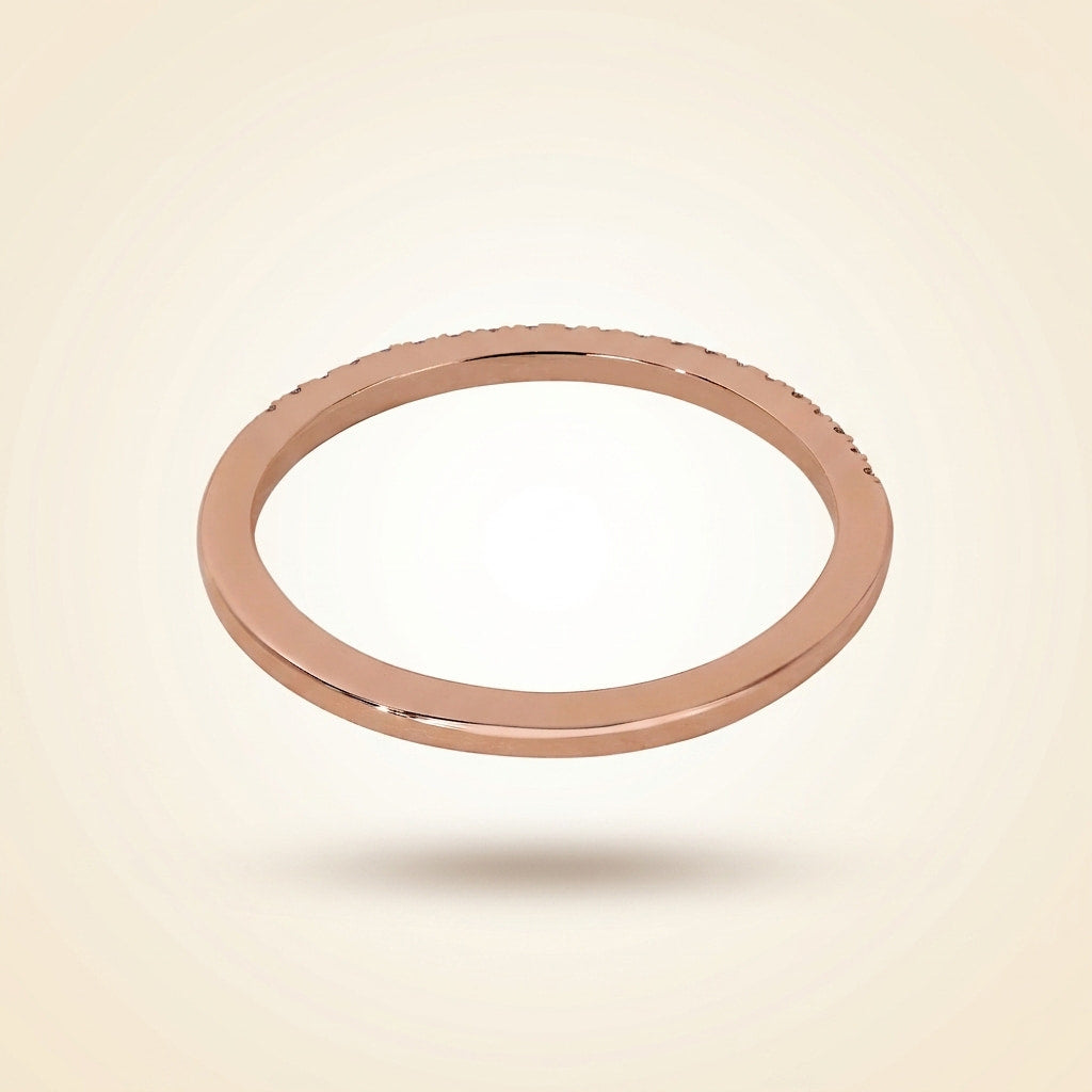 half-eternity micro-pavé round diamond wedding band