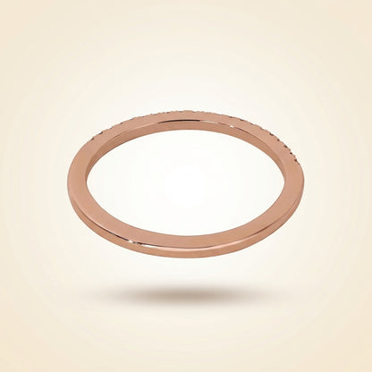 Half-Eternity Micro-Pavé Round Diamond Wedding Band