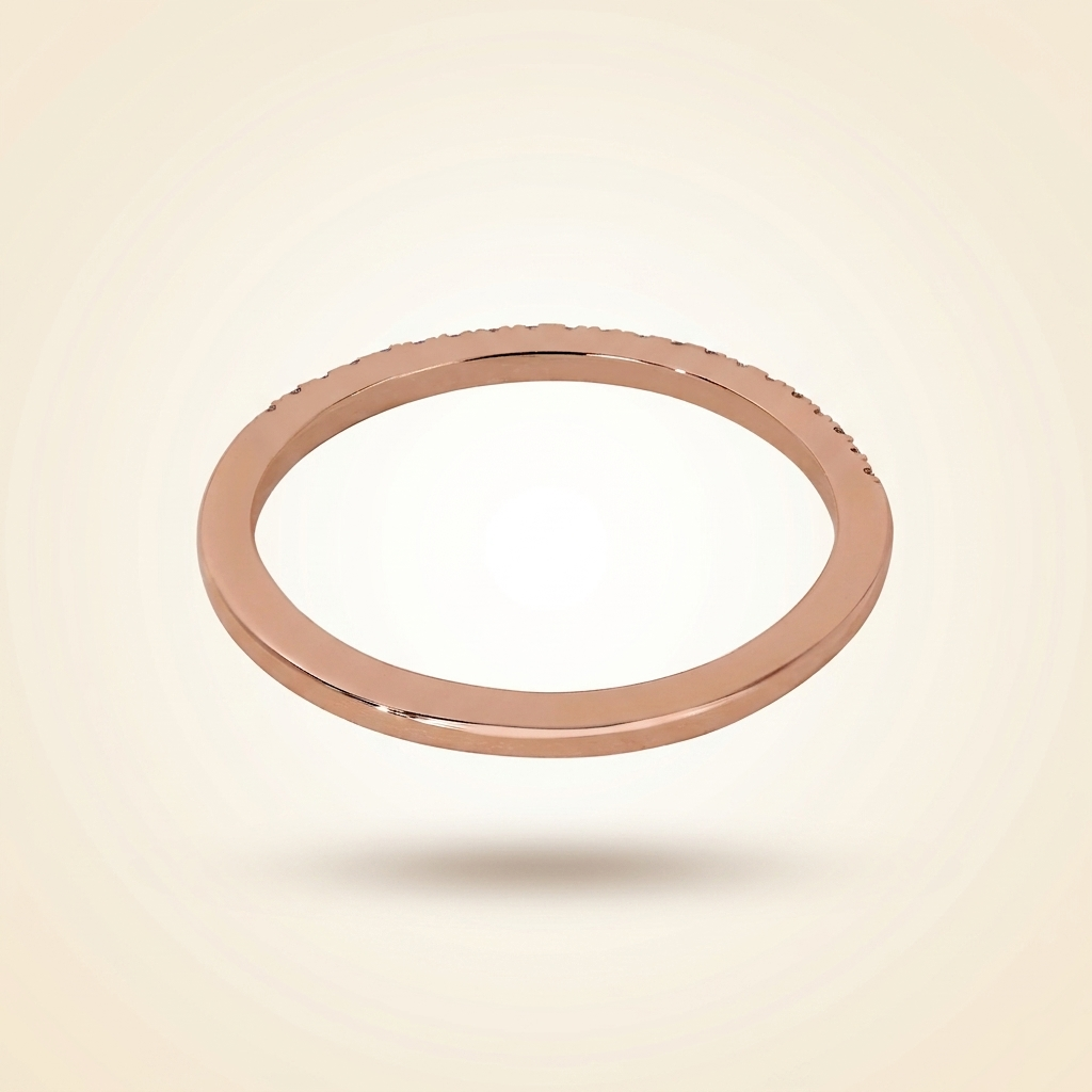 half-eternity micro-pavé round diamond wedding band