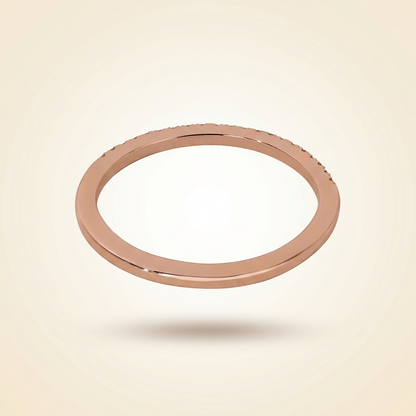 Half-Eternity Micro-Pavé Round Diamond Wedding Band