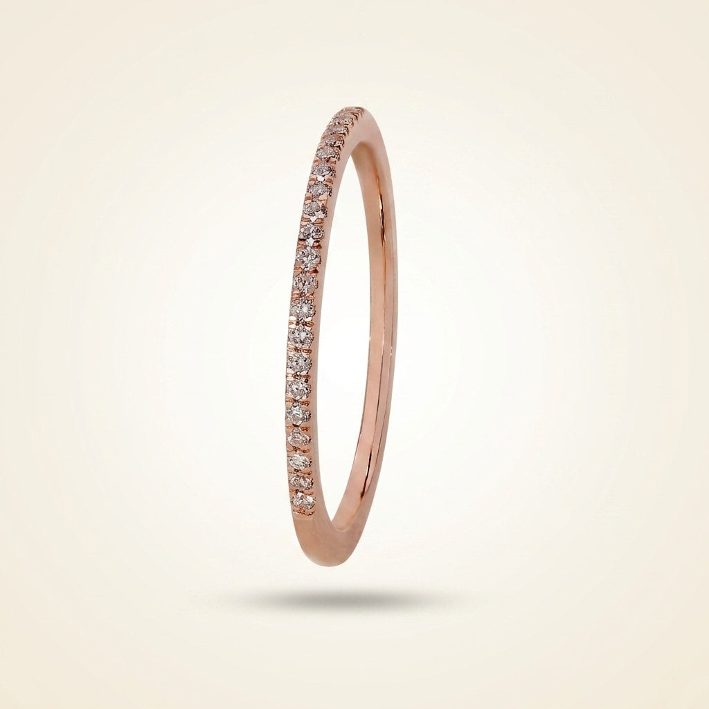 half-eternity micro-pavé round diamond wedding band