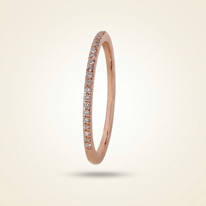 Half-Eternity Micro-Pavé Round Diamond Wedding Band