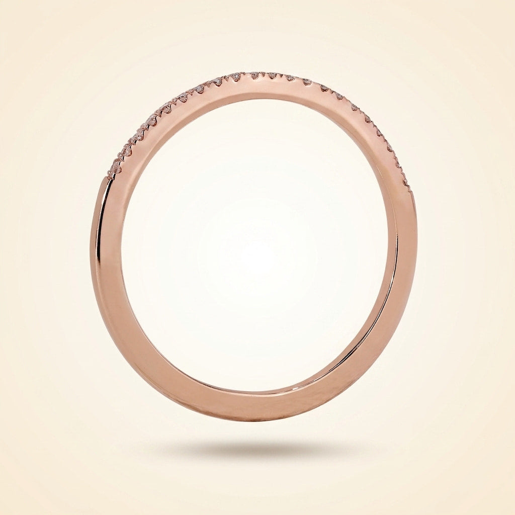 half-eternity micro-pavé round diamond wedding band