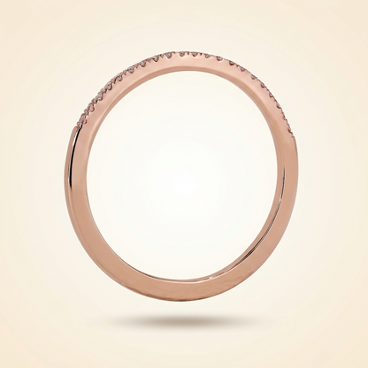 Half-Eternity Micro-Pavé Round Diamond Wedding Band