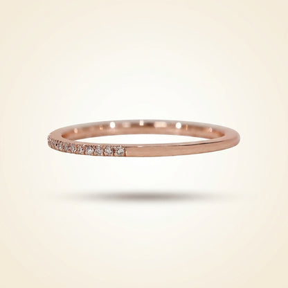 Half-Eternity Micro-Pavé Round Diamond Wedding Band