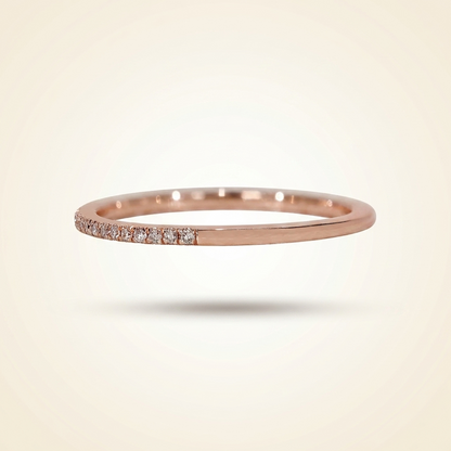 Half-Eternity Micro-Pavé Round Diamond Wedding Band