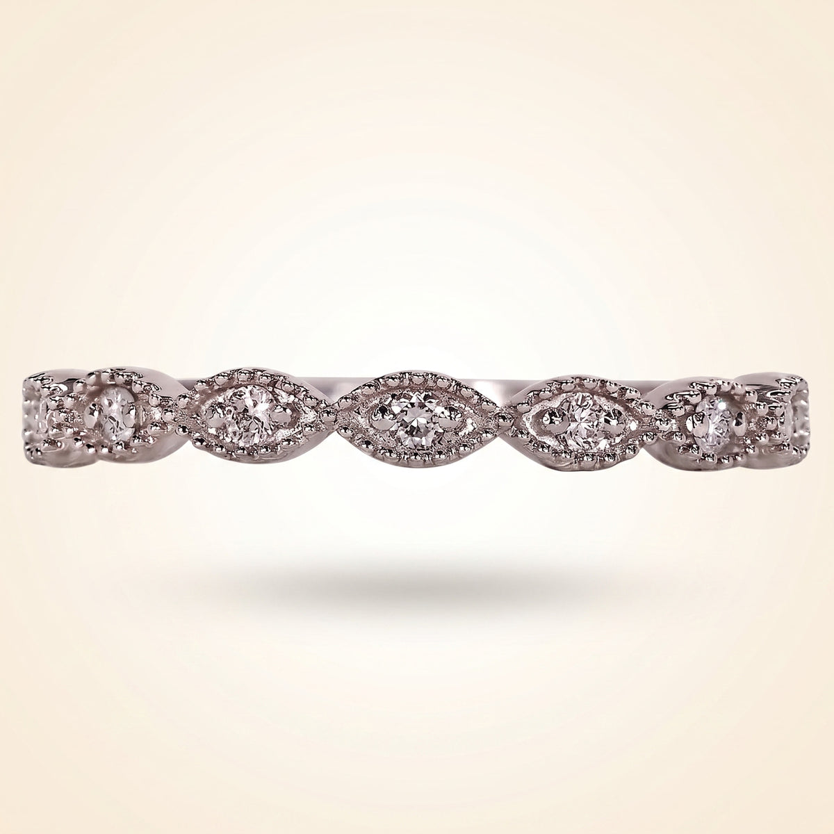 vintage-inspired round diamond band