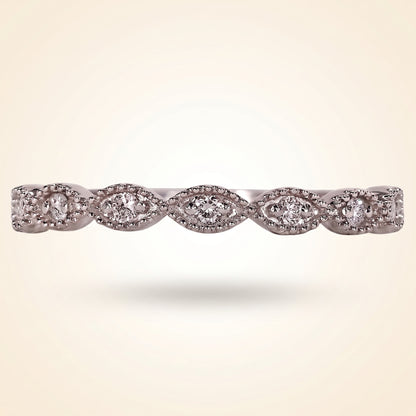Vintage-Inspired Round Diamond Band