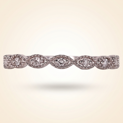 Vintage-Inspired Round Diamond Band