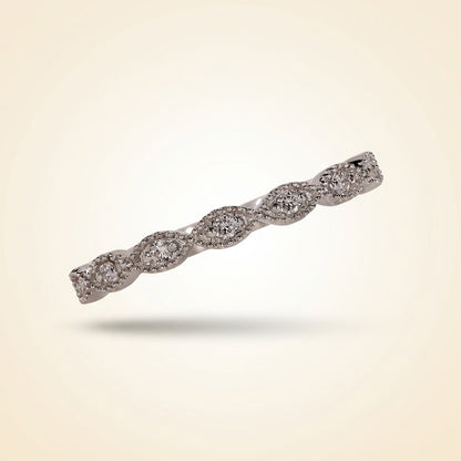 Vintage-Inspired Round Diamond Band