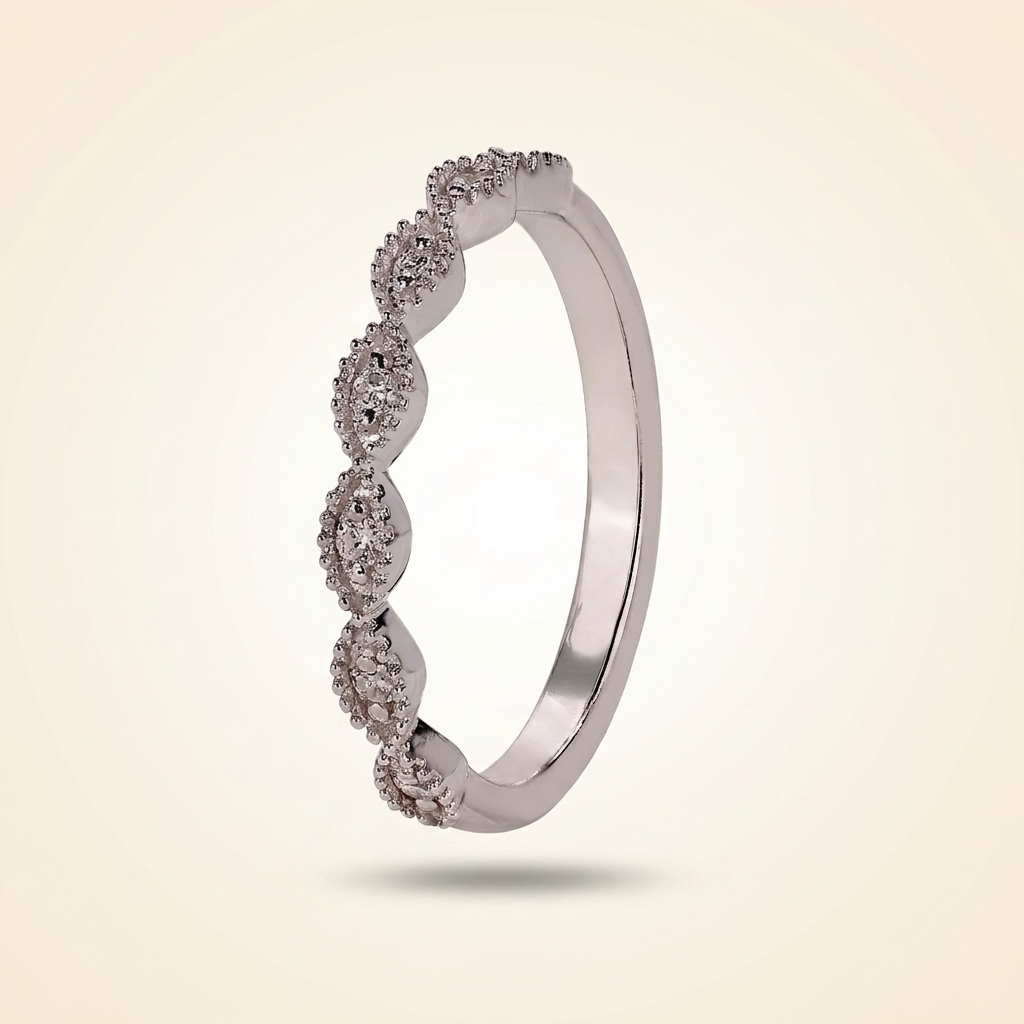 vintage-inspired round diamond band