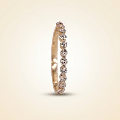 Half-Eternity Shared-Prong Round Diamond Wedding Band