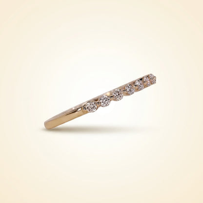 Half-Eternity Shared-Prong Round Diamond Wedding Band