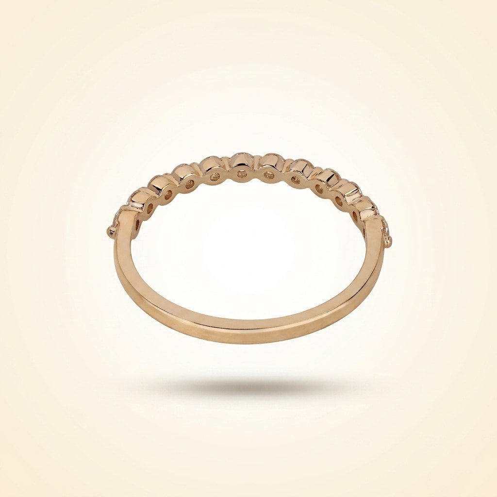 half-eternity shared-prong round diamond wedding band