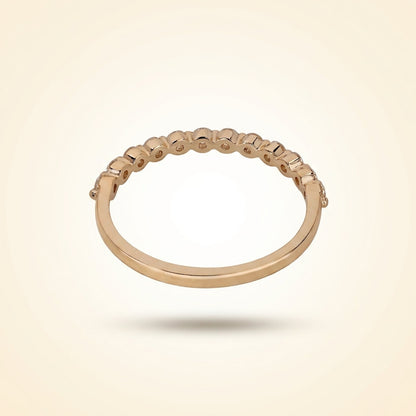Half-Eternity Shared-Prong Round Diamond Wedding Band