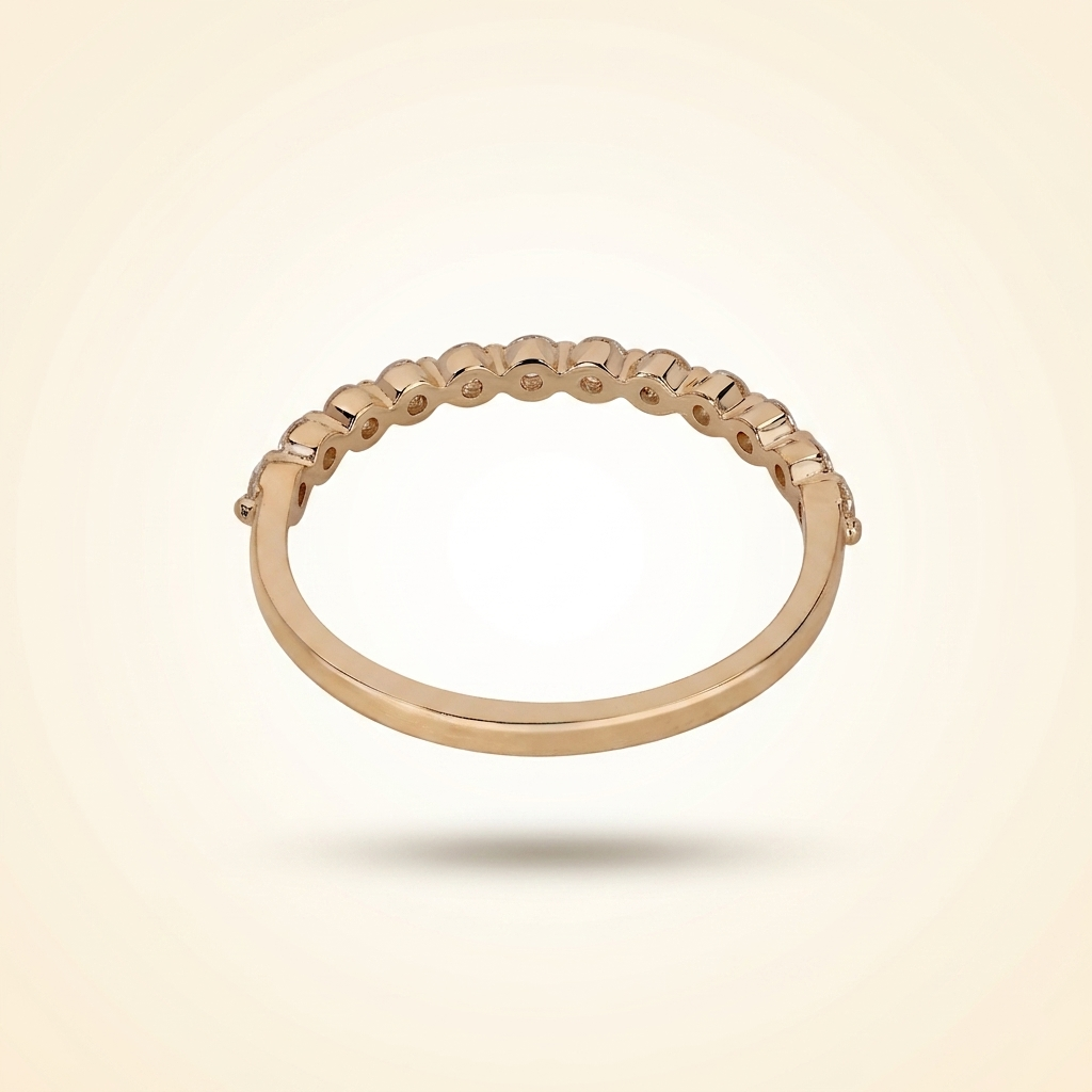 half-eternity shared-prong round diamond wedding band