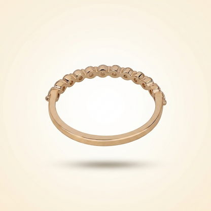Half-Eternity Shared-Prong Round Diamond Wedding Band