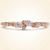 Half Eternity Marquise And Round Wedding Band