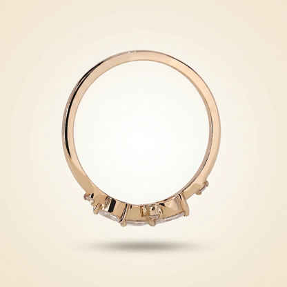 Half Eternity Marquise And Round Wedding Band
