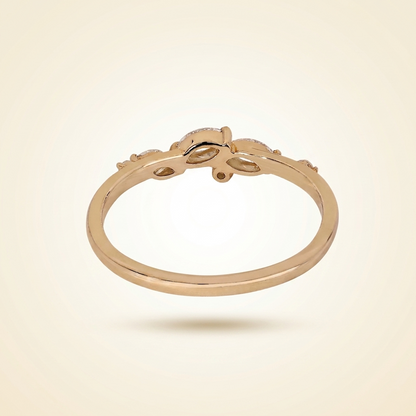 Half Eternity Marquise And Round Wedding Band