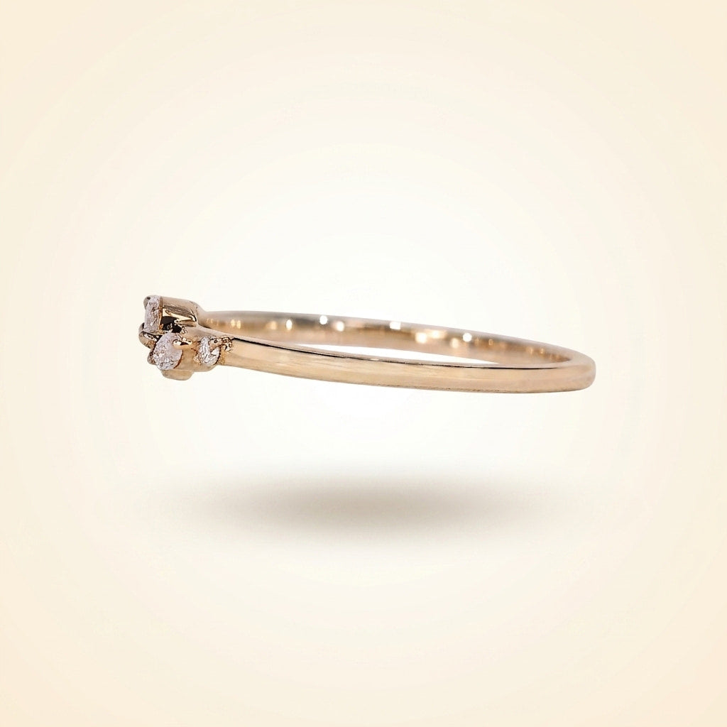 half eternity marquise and round wedding band