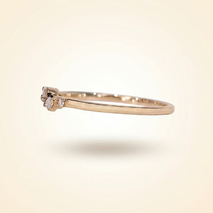 Half Eternity Marquise And Round Wedding Band