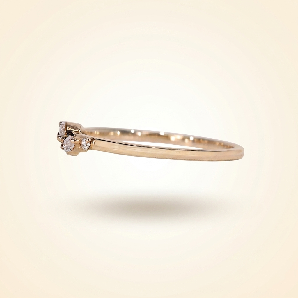 half eternity marquise and round wedding band
