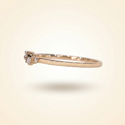 Half Eternity Marquise And Round Wedding Band