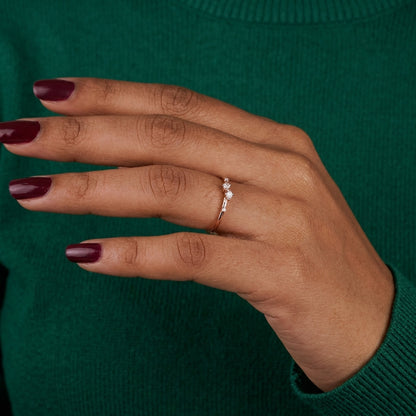 Half Eternity Marquise And Round Wedding Band