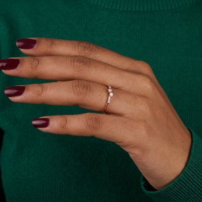 Half Eternity Marquise And Round Wedding Band