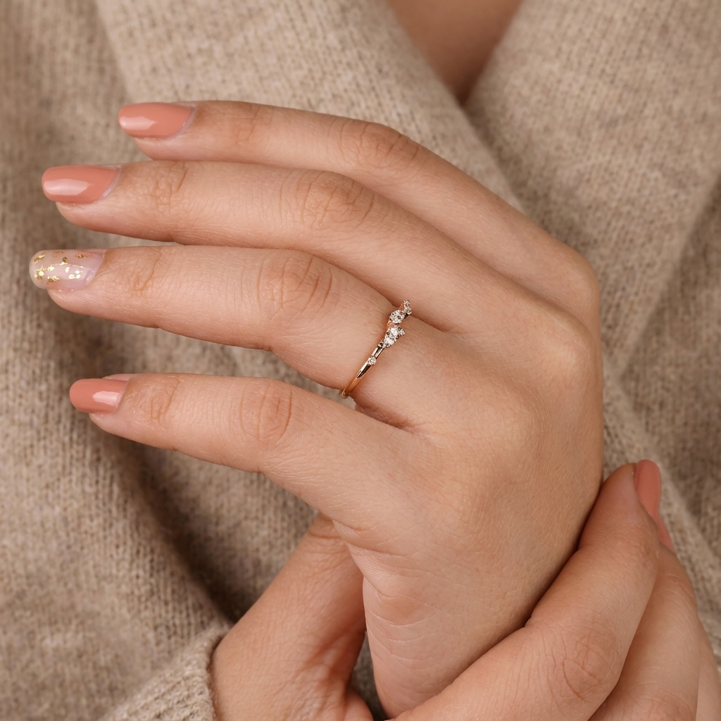 half eternity marquise and round wedding band