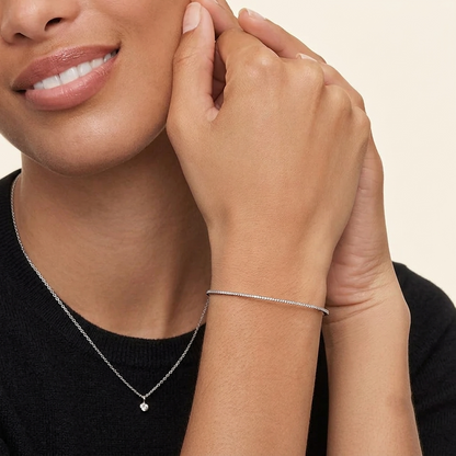 Pavé Diamond Slim Hinged Bangle Bracelet
