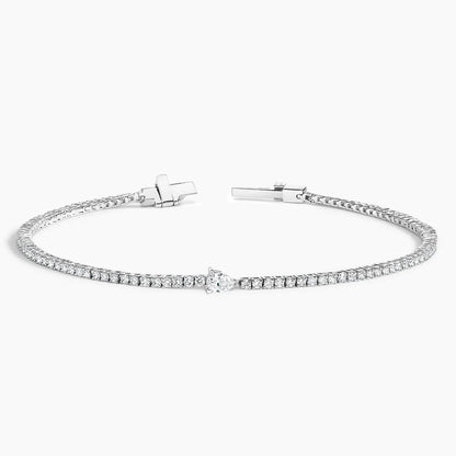 Pear Cut Accent Diamond Tennis Bracelet