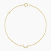 Pavé Diamond Crescent Moon Chain Bracelet