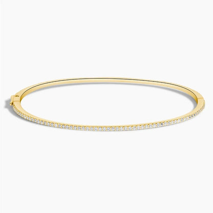 Ultra-Thin Pavé Diamond Hinged Bangle Bracelet