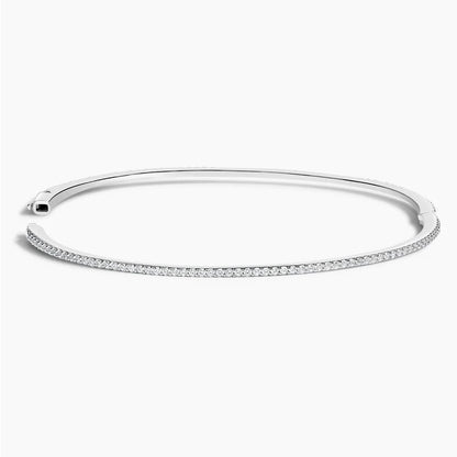 Ultra-Thin Pavé Diamond Hinged Bangle Bracelet