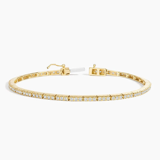 Pavé Diamond Bar Station Line Tennis Bracelet