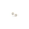 Gold Bezel Set Round Diamond Stud Earrings