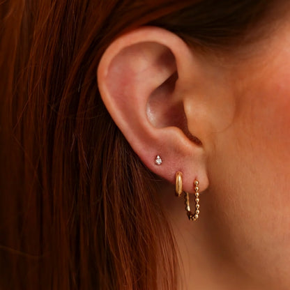 Gold Pear Shaped Teardrop Diamond Cluster Stud Earrings