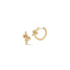 Gold Knot Huggie Hoop Earrings with Hinged Snap Closure