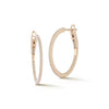 Gold Inside-Out Pavé Diamond Oval Hoop Earrings