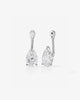 White Gold Pear Cut Diamond Earring Jackets