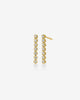 Round Diamond Linear Bar Drop Earrings