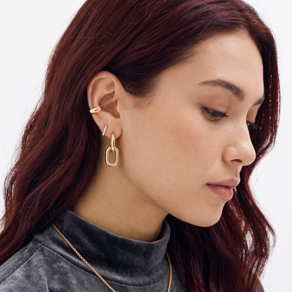 Smooth Polished Wide Hinged Ear Cuff